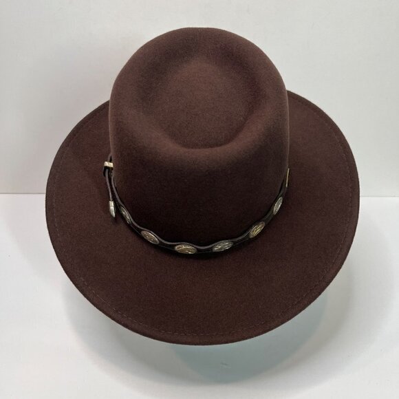 Pantropic Brown Lite Felt Packable Water Repellent Hat Size M women Fedora - Picture 6 of 11